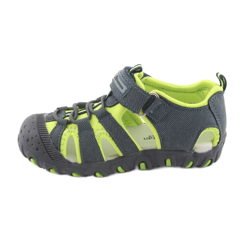 Sandali con velcro per bambino American Club DR11 verde blu navy 2