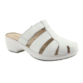 Pantofole con zeppa da donna Caprice 27353 bianche bianca 1
