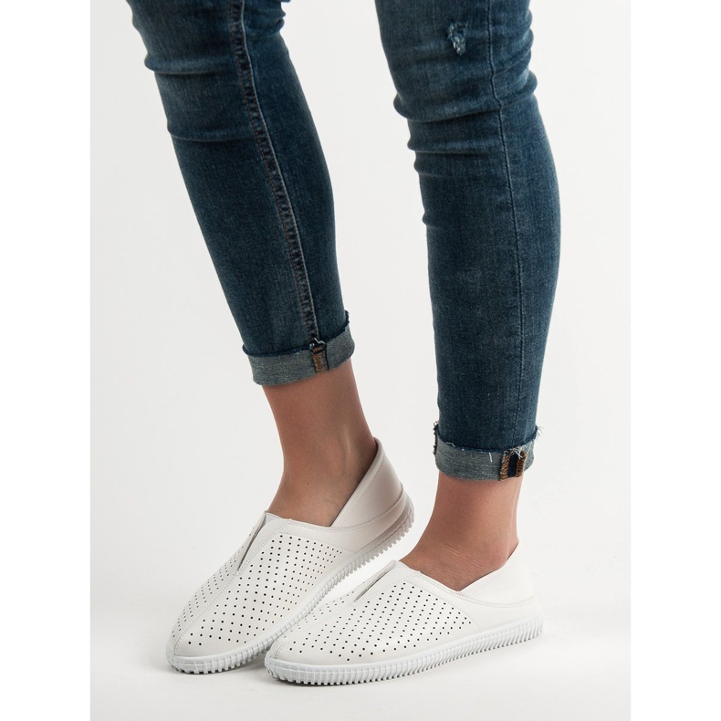 Super Mode Comode scarpe da ginnastica slip-on bianca 1