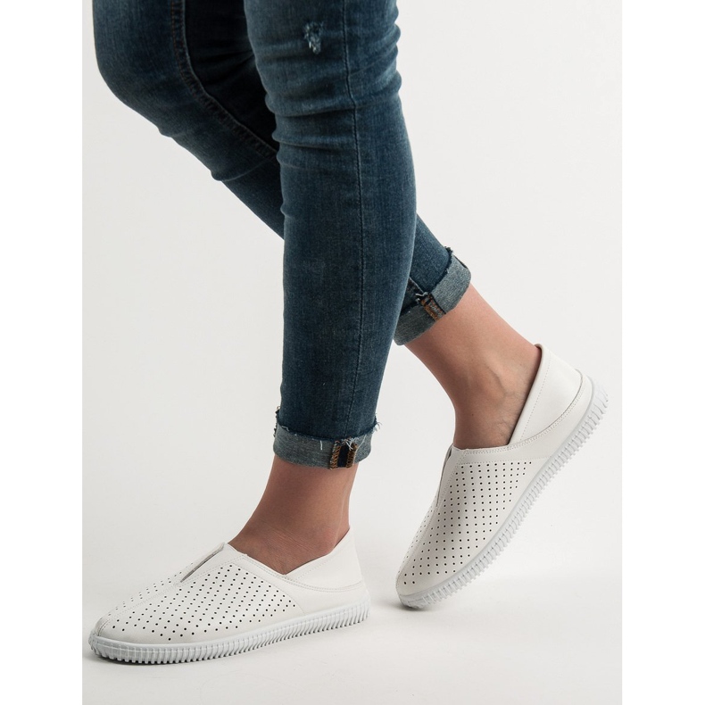 Super Mode Comode scarpe da ginnastica slip-on bianca 2