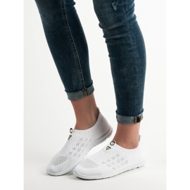 Renda Scarpe Slip-On da donna bianco 2