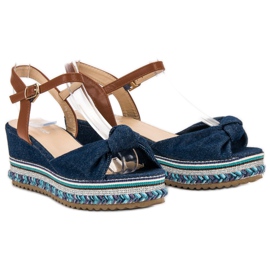 Groto Gogo Sandali di jeans blu 1