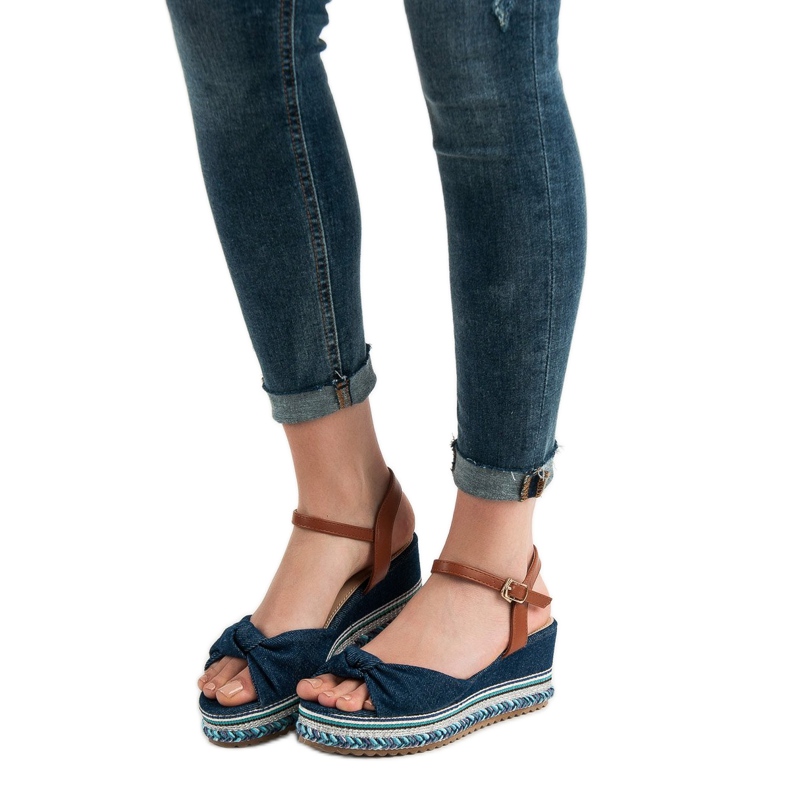 Groto Gogo Sandali di jeans blu 2