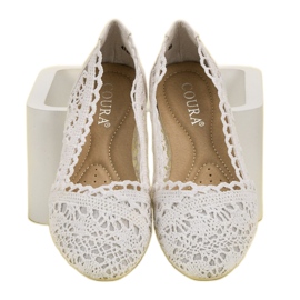 Coura Ballerine in pizzo bianco 1