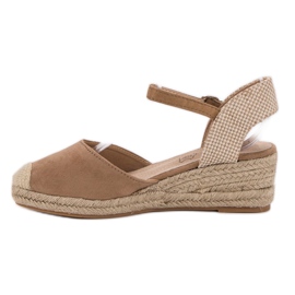 Kylie Espadrillas con zeppa beige 1