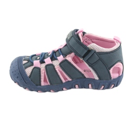 Sandali sportivi American Club blu rosa 2