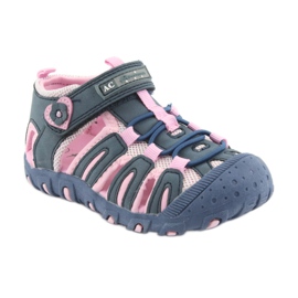 Sandali sportivi American Club blu rosa 1