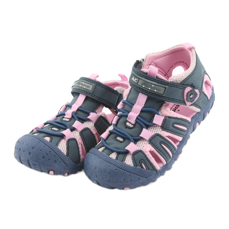 Sandali sportivi American Club blu rosa 3