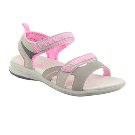 Sandali da bambina American Club HL12 grigi grigio rosa 1