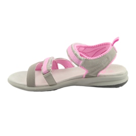 Sandali da bambina American Club HL12 grigi grigio rosa 2