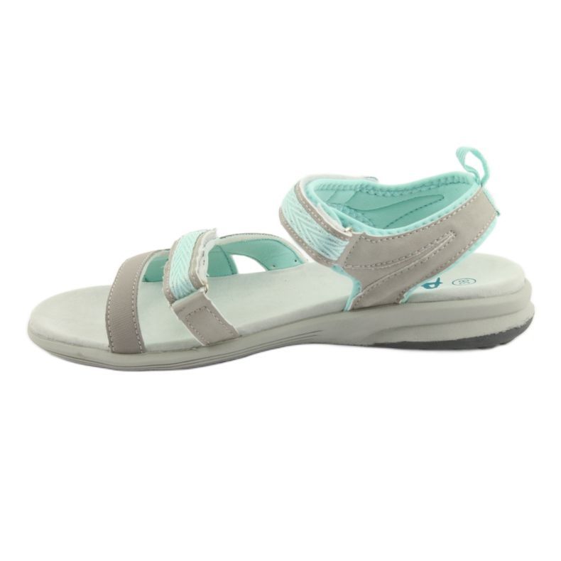 Sandali da bambina American Club HL12 grigi grigio verde 2