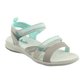 Sandali da bambina American Club HL12 grigi grigio verde 1