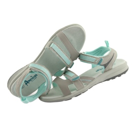 Sandali da bambina American Club HL12 grigi grigio verde 5