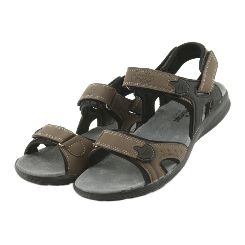 American Club Sandali sportivi per giovani americani HL09 neri / kaki nero multicolore cachi 3