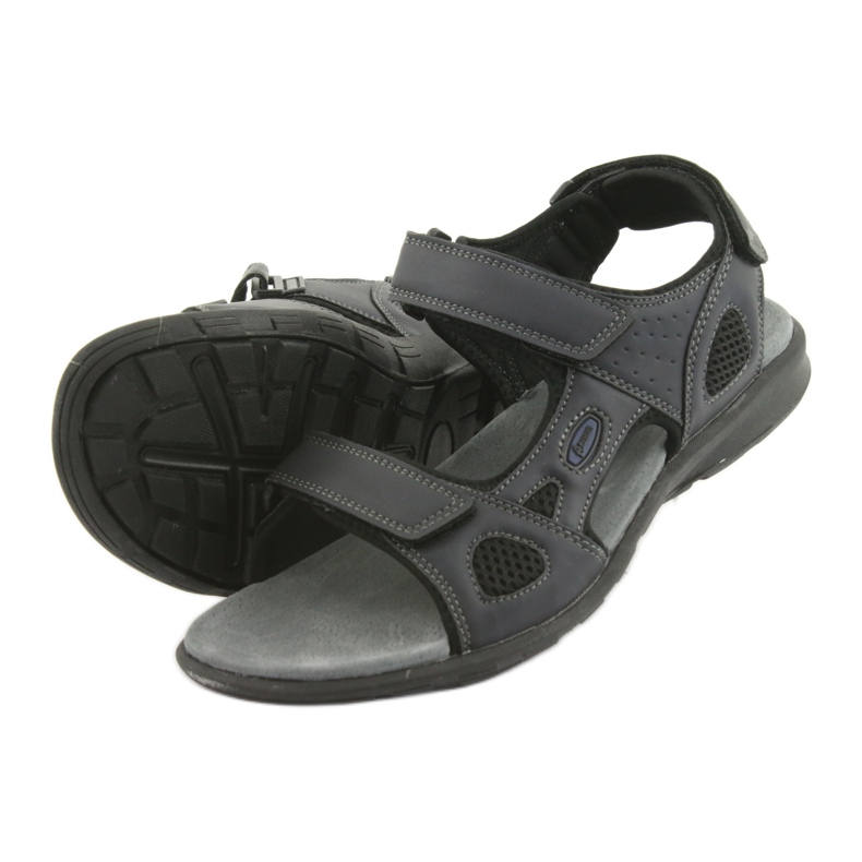 American Club Sandali sportivi americani HL06 nero blu navy 4
