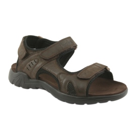 American Club Sandali sportivi in ​​pelle americana CY11 marrone nero 1