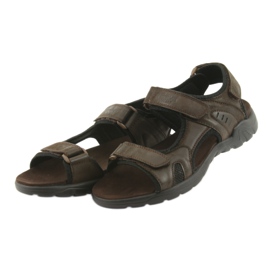 American Club Sandali sportivi in ​​pelle americana CY11 marrone nero 3