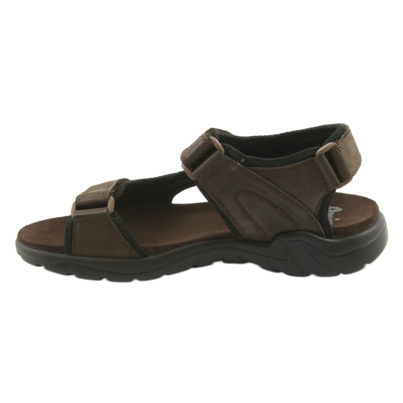 American Club Sandali sportivi in ​​pelle americana CY11 marrone nero 2