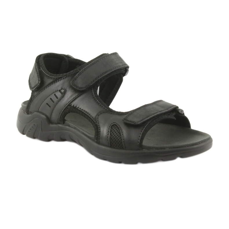 American Club Sandali sportivi americani in pelle nera CY11 nero 1