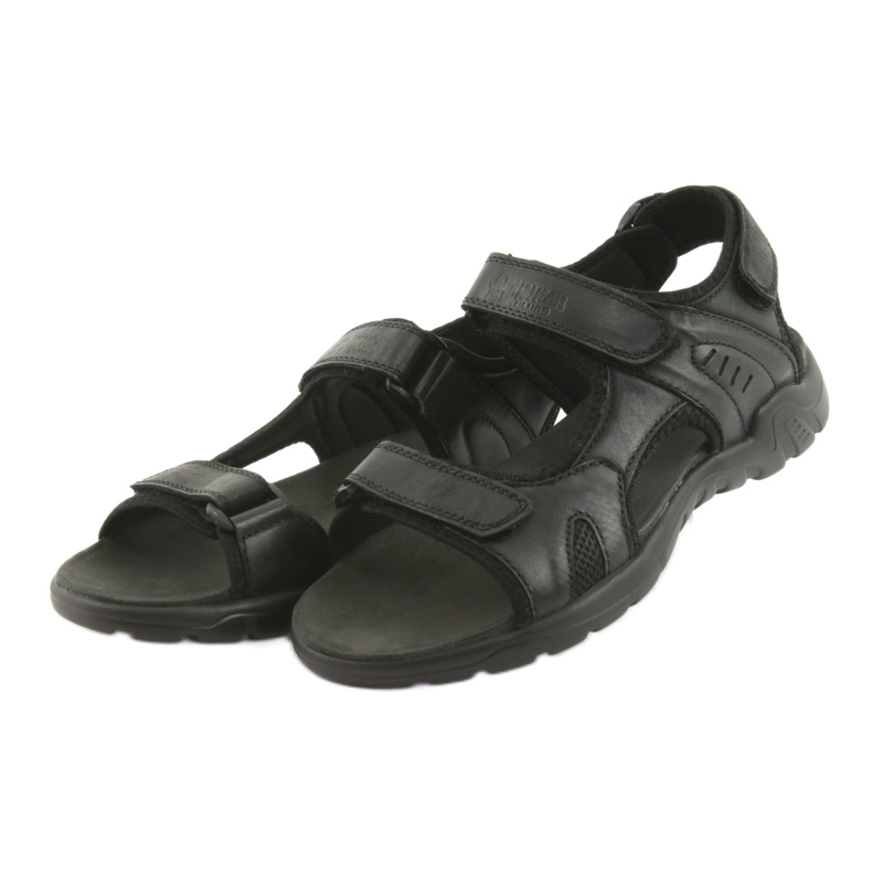 American Club Sandali sportivi americani in pelle nera CY11 nero 3