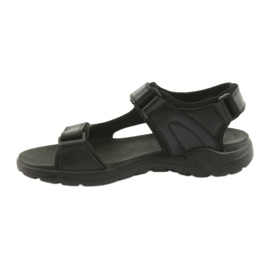 American Club Sandali sportivi americani in pelle nera CY11 nero 2