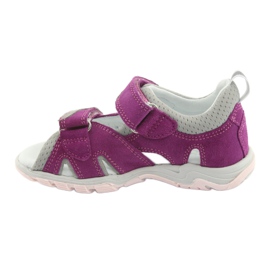 Sandali con velcro Bartek 16187 rosa/grigio 2