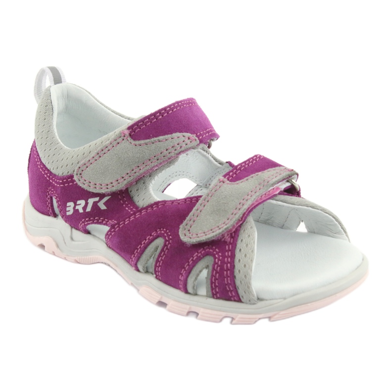 Sandali con velcro Bartek 16187 rosa/grigio 1