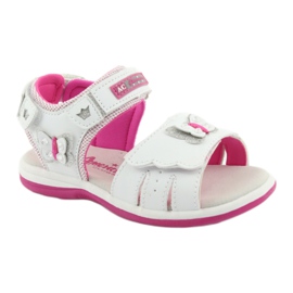 American Club Sandali delle ragazze con inserto in pelle bianca/rosa DR09 Butterfly DR09 bianco 1