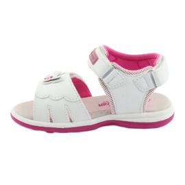 American Club Sandali delle ragazze con inserto in pelle bianca/rosa DR09 Butterfly DR09 bianco 2
