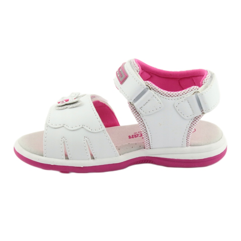 American Club Sandali delle ragazze con inserto in pelle bianca/rosa DR09 Butterfly DR09 bianco 2
