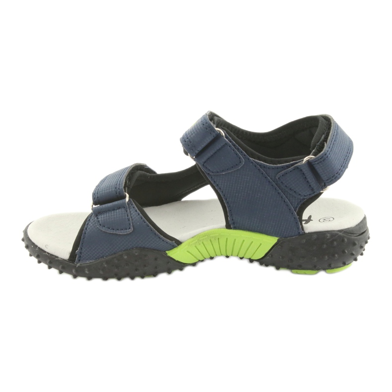 Sandali blu navy American Club HL16 per bambino nero verde 2
