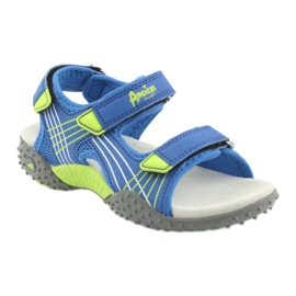 Sandali da bambino American Club HL16 blu / lime verde 1