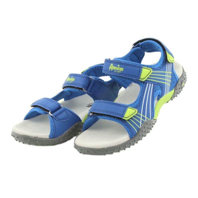 Sandali da bambino American Club HL16 blu / lime verde 3