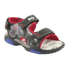 American Club Sandals Mostro Truck HL18 Inserto in pelle nera/rosso nero 1