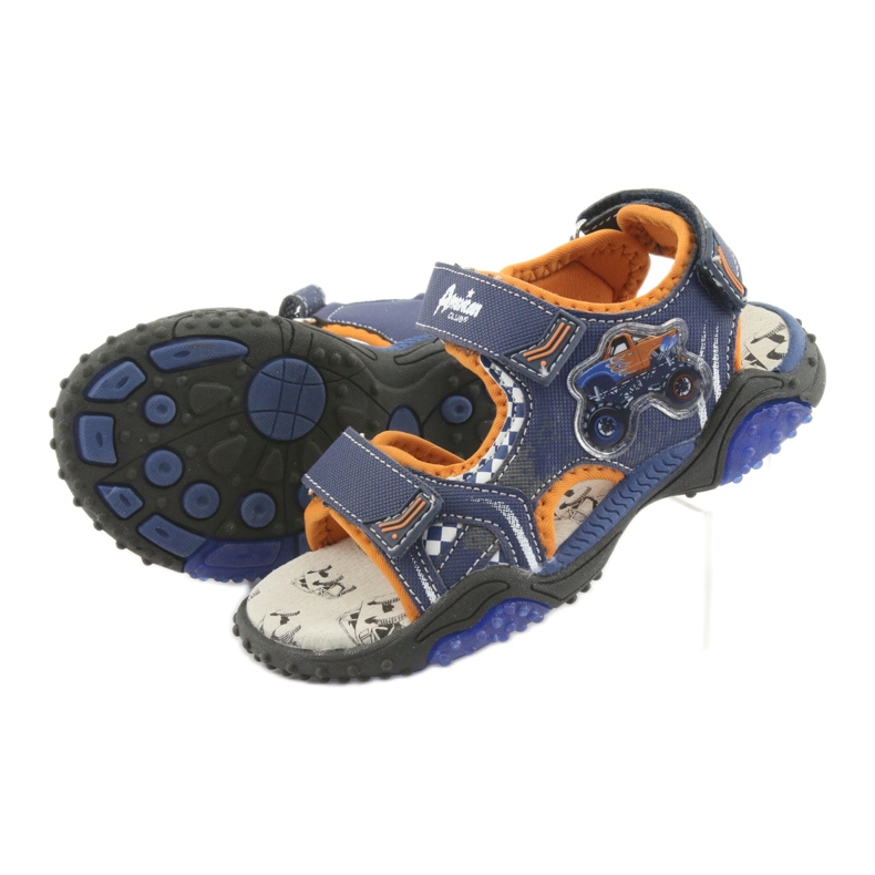 Sandali blu navy Monster Truck American Club HL18 arancia 4
