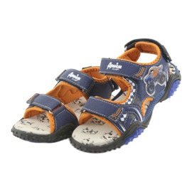 Sandali blu navy Monster Truck American Club HL18 arancia 3