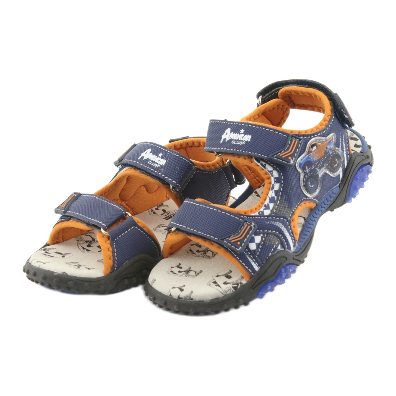 Sandali blu navy Monster Truck American Club HL18 arancia 3