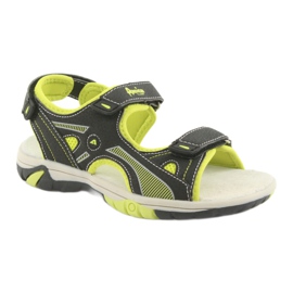 Sandali neri da bambino American Club RL22 nero verde 1