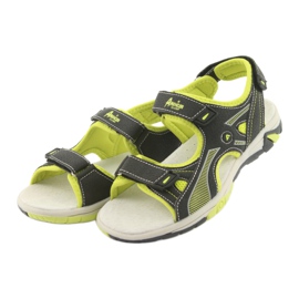 Sandali neri da bambino American Club RL22 nero verde 3