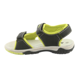 Sandali neri da bambino American Club RL22 nero verde 2