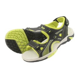 Sandali neri da bambino American Club RL22 nero verde 4