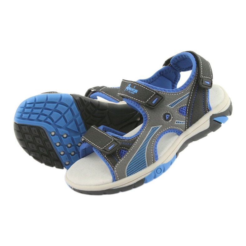 Sandali da bambino American Club RL22 navy / royal blu grigio blu navy 4