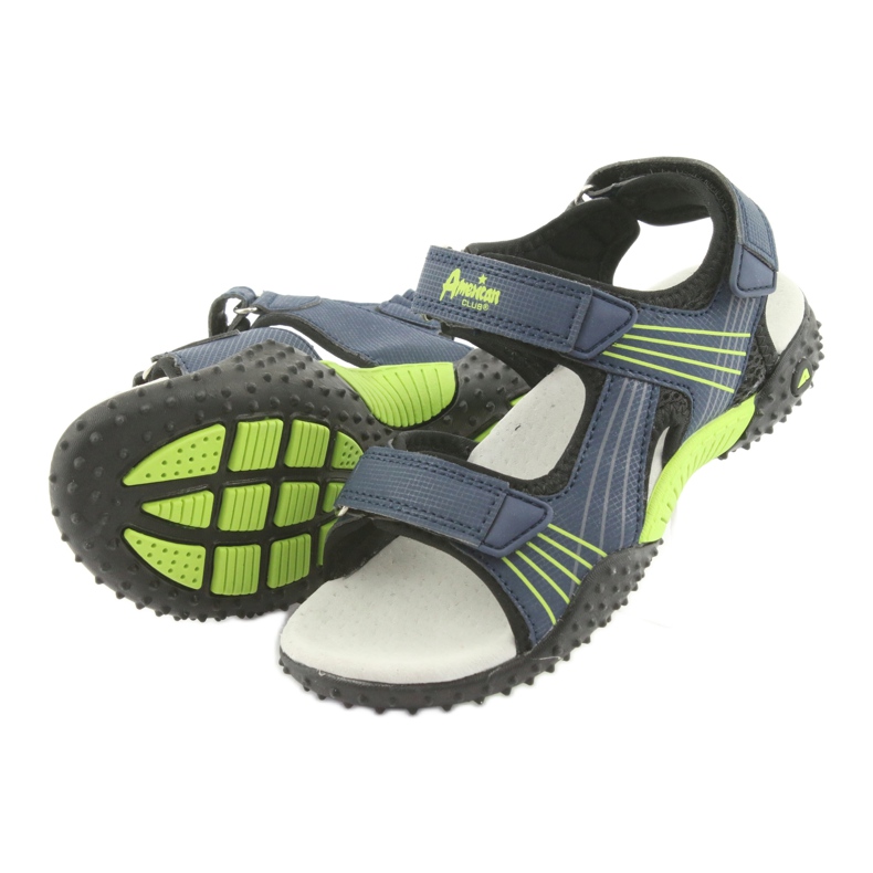 Sandali da bambino American Club HL15 blu navy verde 4