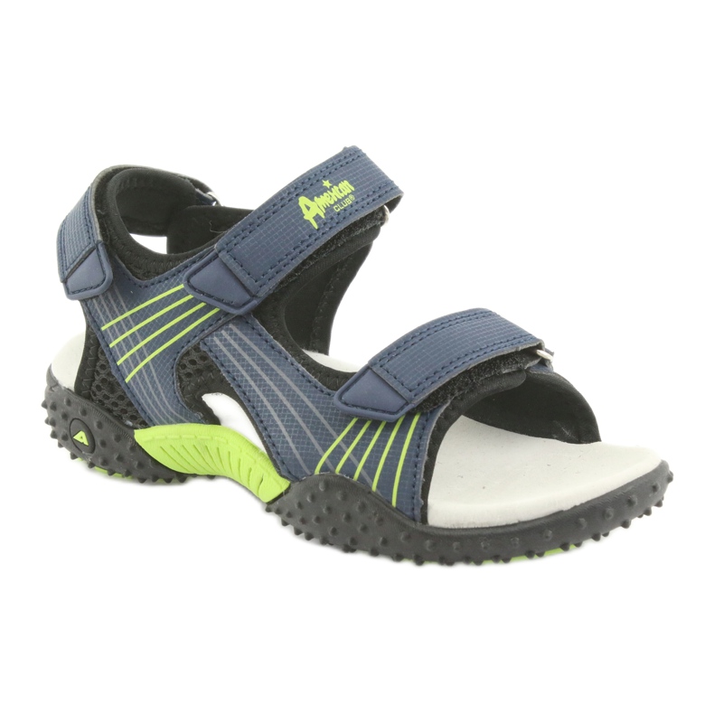 Sandali da bambino American Club HL15 blu navy verde 1