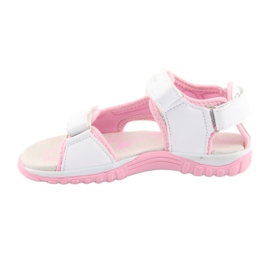 Sandali sportivi da bambina American Club bianca grigio rosa 2