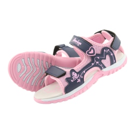 Sandali sportivi da bambina American Club rosa blu navy 4