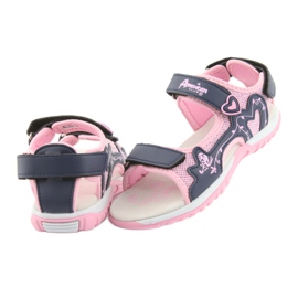 Sandali sportivi da bambina American Club rosa blu navy 3