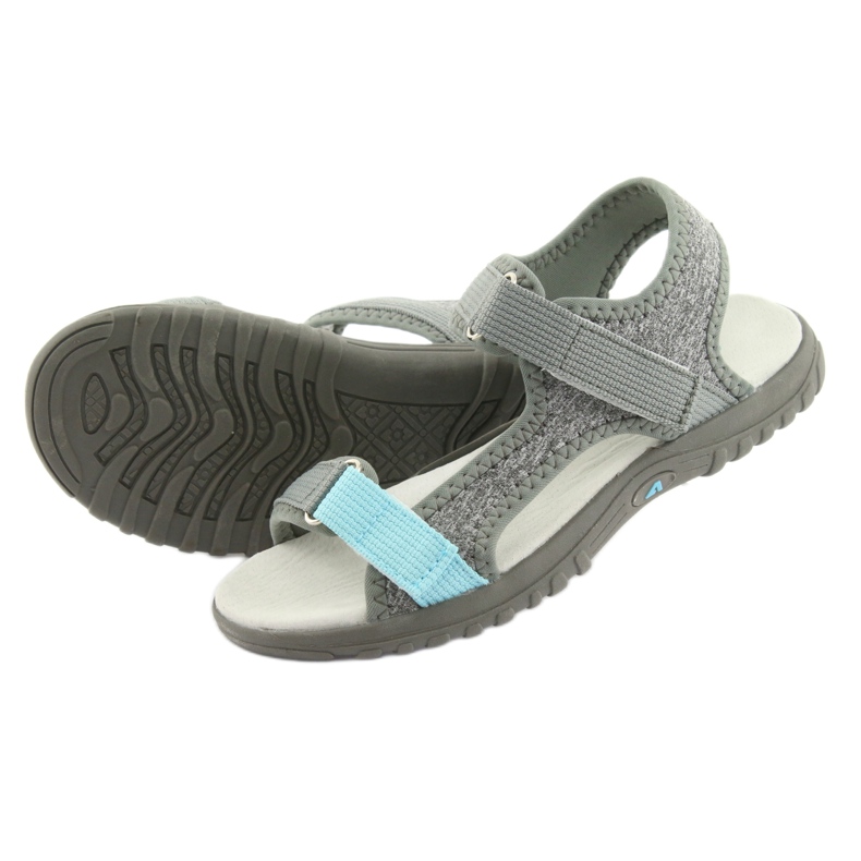 American Club Sandali americani con inserto in pelle RL10 grigio/blu 4