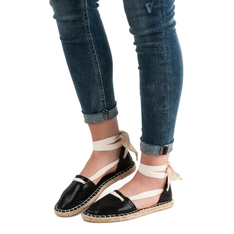 Cm Paris Espadrillas annodate nero 2