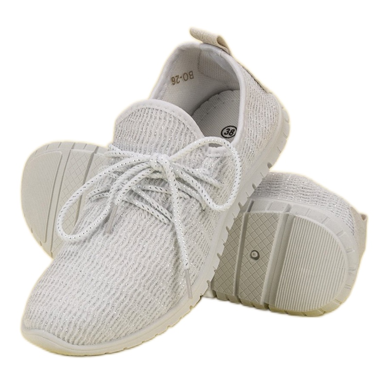 SHELOVET Calzature in tessuto bianco 1
